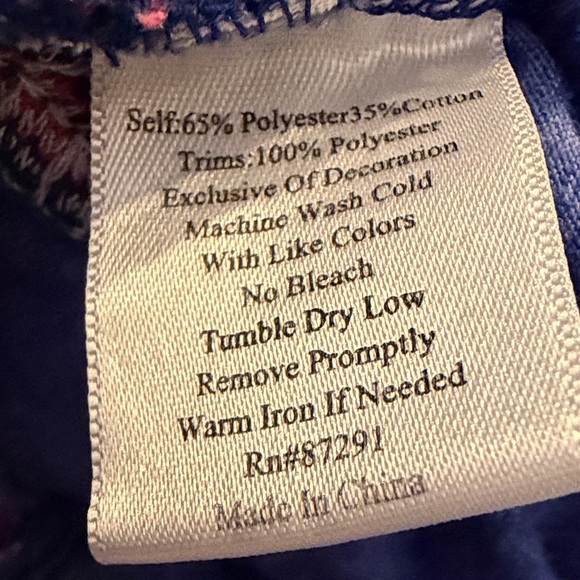 Johnny Was Blue Embroidered Floral V‑Neck Tunic - Picture 8 of 8